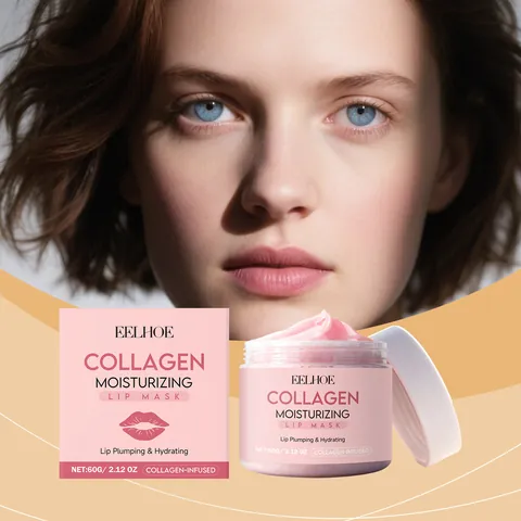 EELHOE Kollagen Lippenmaske Nachtreparatur Feuchtigkeitsspendend Pflegend Für Trockene Rissige Lippen Damen Hautpflege