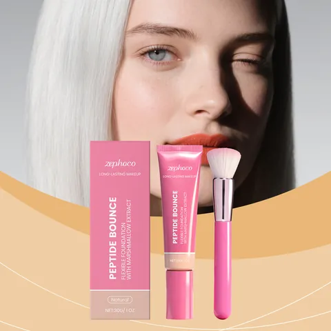 Natural Color Lightweight Liquid Foundation Matte Breathable Moisturizing Concealing Long Lasting Face Makeup Foundation