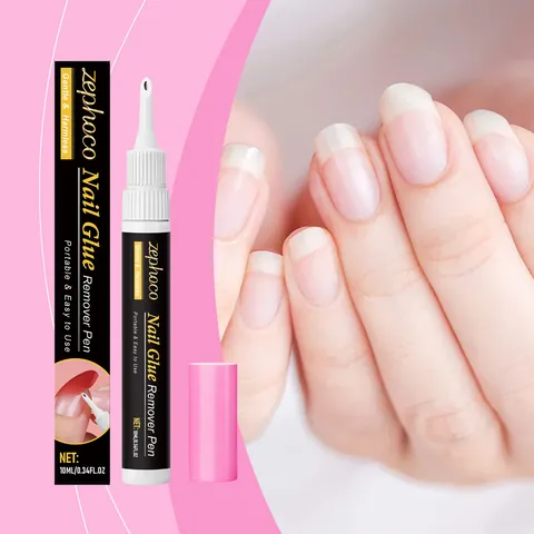 Zephoco Nail Glue Remover Pen Gentle Fast Acting Nail Polish Cleaning Liquid For Manicure Care