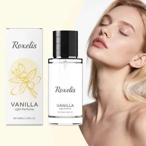 Roxelis Vanilla Light Profumo per Donna Fragranza Fresca Naturale a Lunga Durata Elegante Flacone Spray in Vetro Portatile Profumo per Uso Quotidiano