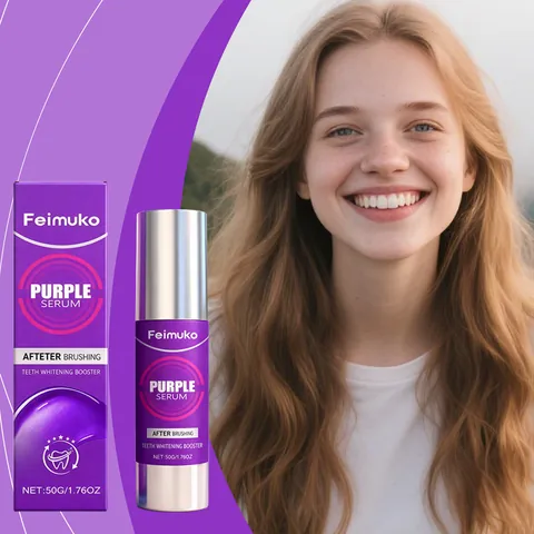 Feimuko Violet Sérum de Blanchiment des Dents Dentifrice Nettoyage en Profondeur Soin de l'Émail Rafraîchisseur d'Haleine Hygiène Buccale