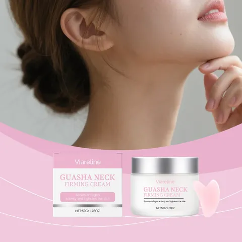 Crème Raffermissante pour le Cou au Rétinol et Collagène pour Femme Coffret de Soin du Cou avec Planche Gua Sha Produit de Soin du Cou