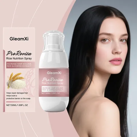 GleamXi ProRevita Rice Nutrition Hair Spray Scalp Treatment Coffee Extract Smooth Volumizing Mist For Women Daily Care