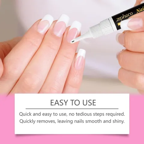 Zephoco Nail Glue Remover Pen Gentle Fast Acting Nail Polish Cleaning Liquid For Manicure Care