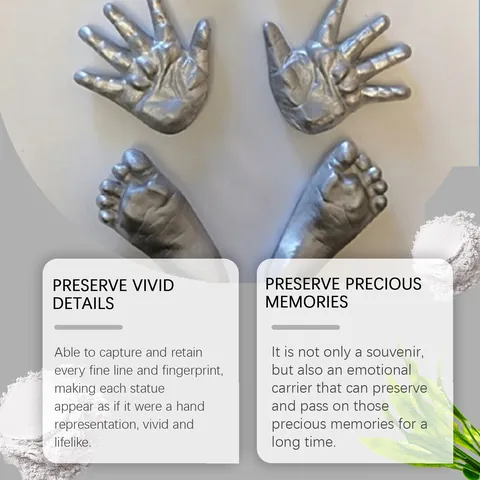 DIY 3D Hand Casting Kit Keepsake Hands Mold Molding Kit For Couples Wedding Baby Footprint Plaster Statues Gift
