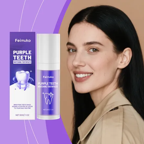 Feimuko Dentifrice Blanchissant Violet Pour Nettoyage Oral Quotidien Élimination Des Taches Et Haleine Fraîche Adultes