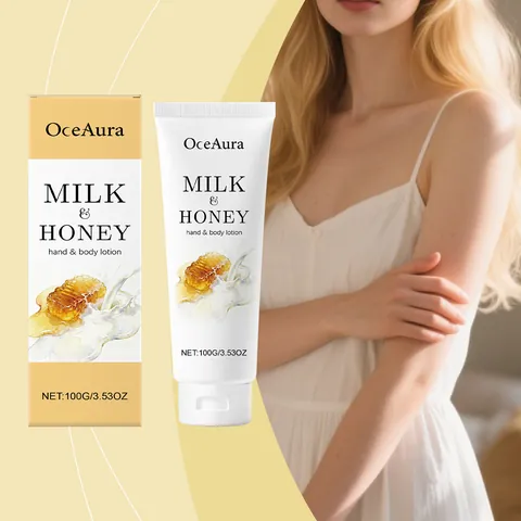 OceAura Milk Honey Body Lotion Moisturizing Hydrating Skin Revitalizing Softening Hand And Body Cream For Daily Care