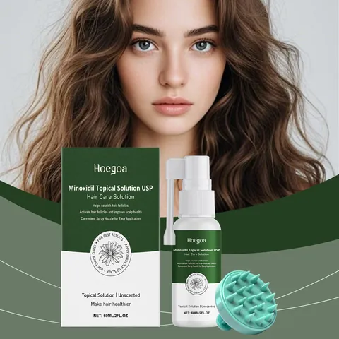 HOEGOA Hair Nourishing Spray 60ml With Scalp Massage Comb For Hair Growth And Follicle Revitalization Daily Scalp Care Spray
