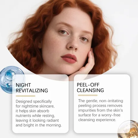 Mascarilla de Noche de Colágeno HOYGI Con Cepillo de Silicona Suave Mascarilla Facial Peel-Off para Nutrir y Reafirmar la Piel Mascarilla Hidratante