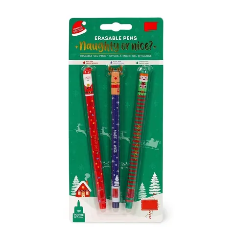Uitwisbare Pennenset Kerstthema 0.7mm Rendier Kerstman Elf Patroon Ontwerp Voor Studenten School Kantoor Kantoorbenodigdheden Geschenk