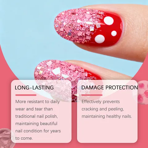 TORVIKX Pink Glitter Nail Dip Powder Highly Saturated Fine Glitter Long Lasting Nail Art Dipping Powder For Women Home DIY