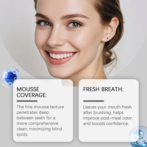 Oralhoe Mousse Dentifrice au Venin d'Abeille Soin des Gencives Nettoyage Profond Élimination des Taches Dentaires Haleine Fraîche Hygiène Buccale Adultes