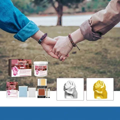 DIY Handguss Set Für Paare Familie Gedenk Hand Fuß Form Klonen Andenken Gipsguss Werkzeugset Geschenke