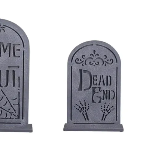 Halloween LED Light Up Tombstone Decoration Gray Stone Texture Skull Skeleton RIP Grave Marker For Outdoor Yard Party Props