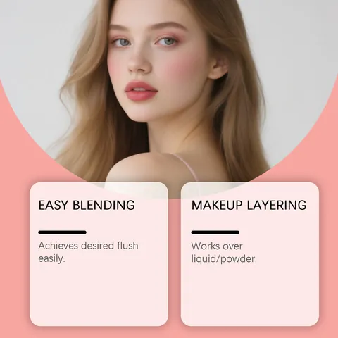 Zephoco Fard à Joues Liquide Rose Longue Durée Hydratant Maquillage Visage Naturel Texture Lisse Pour Femmes