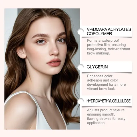 Zephoco Stylo à Sourcils Liquide Brun Imperméable Pointe à Double Fourche Naturel Lisse Maquillage des Yeux Longue Durée Femme