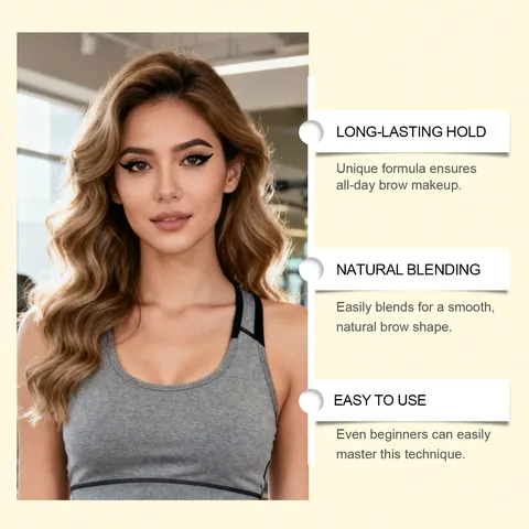 Zephoco 2-in-1 Matita Sopracciglia Doppia Punta 4-Tip Punta Fine Impermeabile Lunga Durata Trucco Naturale Matita Sopracciglia