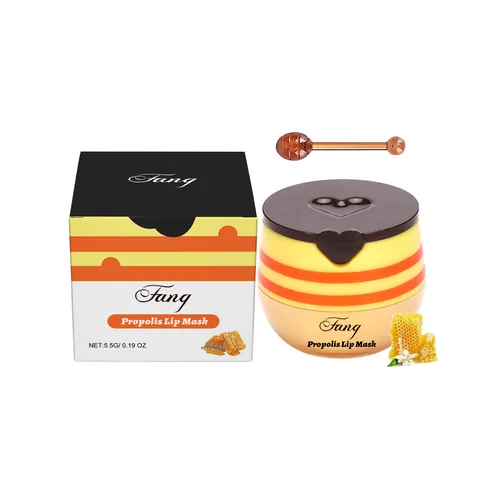 Honig Propolis Lippenmaske Feuchtigkeitsspendende Lippenpflege Behandlung Für Trockene Lippen Tiefe Hydratation Nährender Lippenbalsam Mit Applikatorpinsel