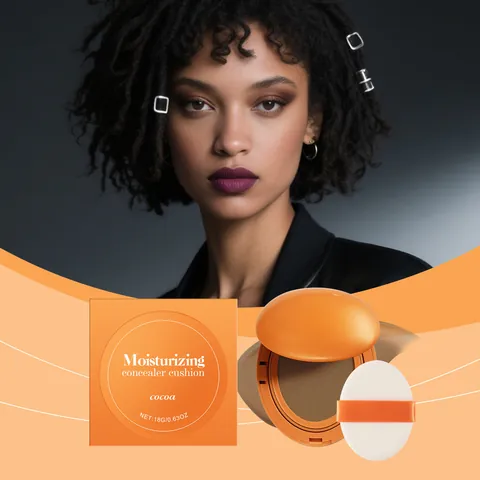 Ενυδατικό Concealer Cushion Κακάο Μεγάλης Διάρκειας Ενυδάτωση Ματ Αποτέλεσμα Foundation Προσώπου για Σκούρο Δέρμα