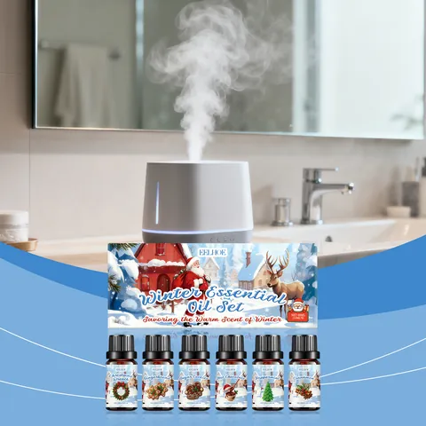 Winter Etherische Olie Set Kerst Geuren Voor Diffuser Gember Pepermunt Kaneel Warme Chocolade Aromatherapie Decoratie