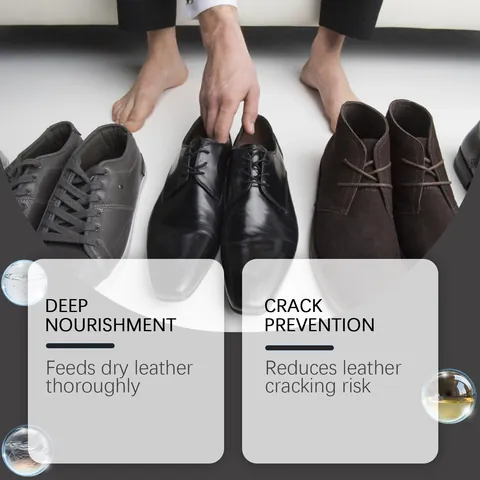 Jakehoe Black Leather Shoe Cream Polish For Scratch Repair Nourishing Crack Prevention Shine Restoration Professional Care