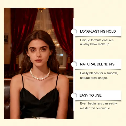Zephoco Stylo À Sourcils Liquide 2 En 1 Double Extrémité Imperméable Pointe À Quatre Dents Maquillage Naturel Longue Durée