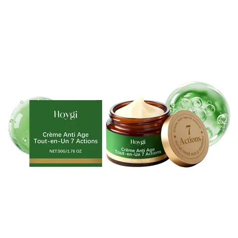 HOYGI Crème Visage Multi Effets Hydratation Profonde Éclaircissante Hydratante Anti Âge Réparatrice Crème de Soin du Visage