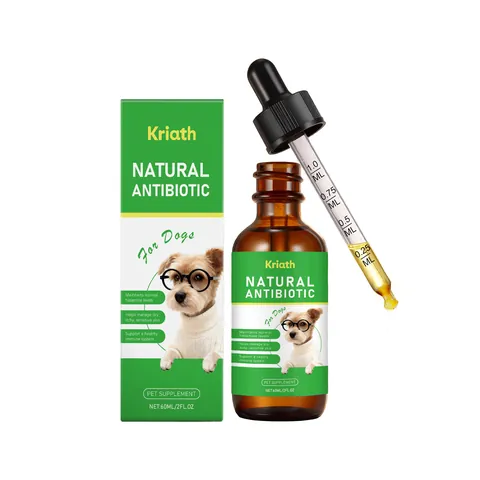 Kriath Dog Herbal Drops Natural Antibiotic For Dogs Skin Relief And Immune Support Gentle Cleansing Skin Care Liquid Pet Supplement