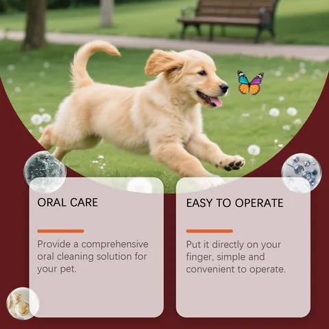 EELJOY Disposable Pet Dental Finger Wipes For Cats And Dogs Oral Cleaning Teeth Whitening Deodorizing Breath Freshener