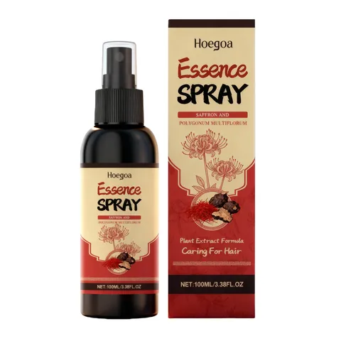 Hoegoa Saffraan Haar Essence Spray Polygonum Multiflorum Gemberwortelolie Hoofdhuid Voedende Hydraterende Haarmist Voor Dames Heren