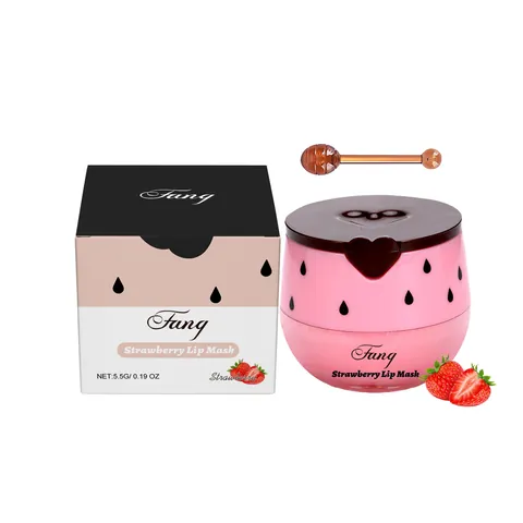 Erdbeere Hydratisierende Lippenmaske Feuchtigkeitsspendende Lippenpflege Für Glatte Volle Lippen Natürlicher Glanz Täglicher Fruchtbalsam