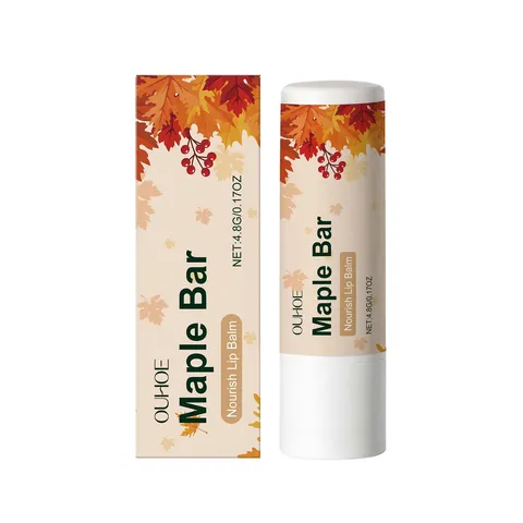OUHOE Maple Bar Voedende Lippenbalsem Hydraterende Diepe Hydratatie Lippenverzorging Voor Droge Gebarsten Lippen Glanzende Verzachte Lippenhuid Vrouwen
