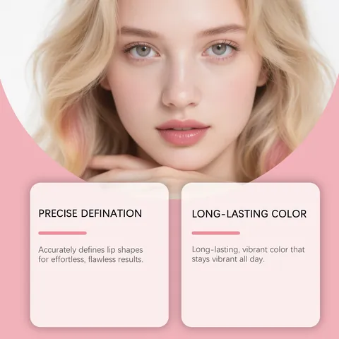 ZEPHOCO Bean Paste Pink Lip Liner Pen Waterproof Long Lasting Matte Lip Contour Pencil For Women Daily Makeup