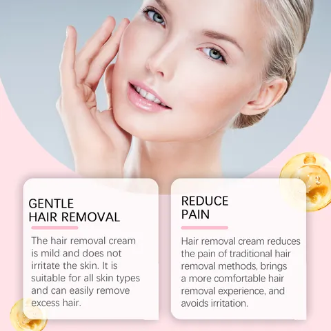 Crème Épilatoire Hydratante Douce Et Gel D'Aloe Vera Pour Hommes Femmes Lèvres Mains Corps Épilateur Sans Douleur Soin De La Peau