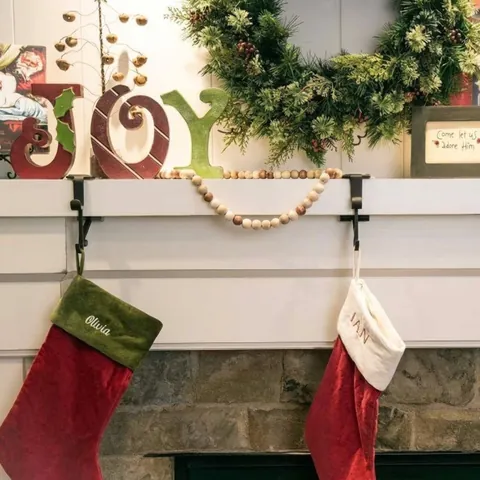 Supporto Regolabile Per Calza Di Natale Ganci In Ferro Metallo Per Camino Appendino Per Calze Di Natale Decorazione Casa Festa