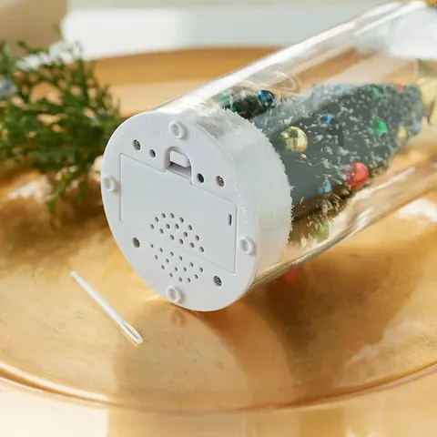 Kerstboom Bericht in een Fles Met Stemopname Functie Glas Ornament Voor Kerstcadeau Tafelblad Decoratie