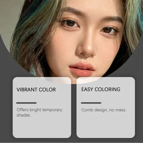 10 Colors Temporary Hair Color Comb Set Washable Vibrant Hair Chalk For Kids Girls Women Party Cosplay Daily Hair Styling Tool