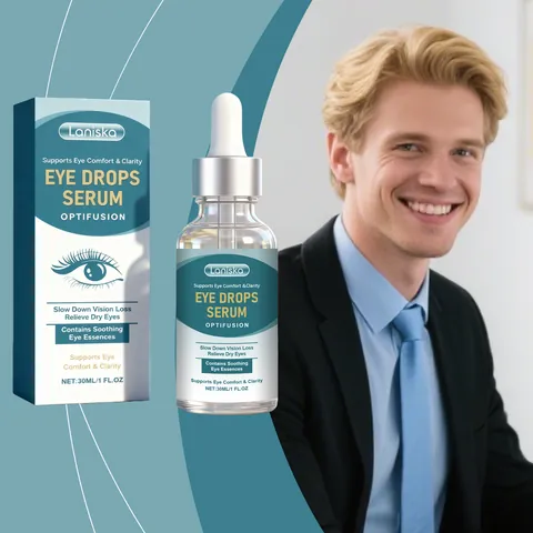 LANISKA Suero para Ojos Gotas Oculares Suero Alivia la Fatiga de los Ojos Secos Hidratante Calmante Esencia Profesional para el Cuidado de la Vista