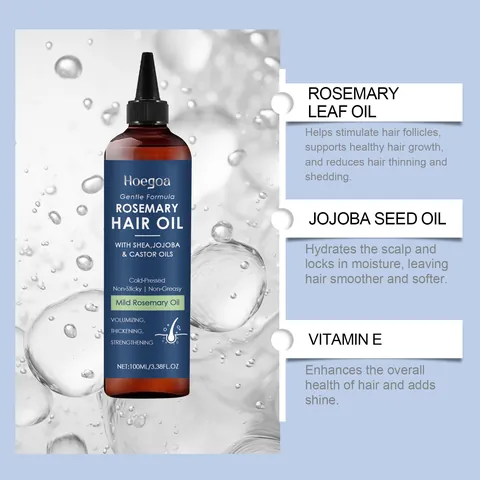 Rosemary Hair Oil Nourishing Scalp Massage Oil Strengthening Smoothing Essential Oil For Healthy Hair Growth Daily Care