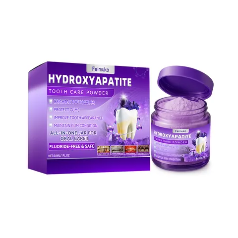 Feimuko Lila Hydroxyapatit Zahnpflegepulver Zahnweißung Sanfte Reinigung Zahnschmelzpflege Zahnfleischschutz Atem Erfrischer