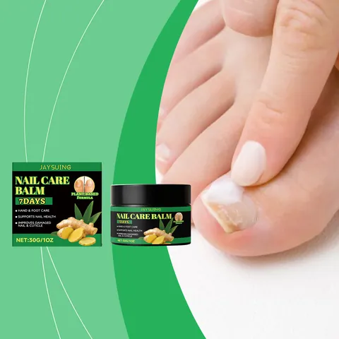 JAYSUING Balsamo per la Cura delle Unghie 30g Formula Vegetale Estratto di Zenzero per la Riparazione delle Unghie Mani e Piedi