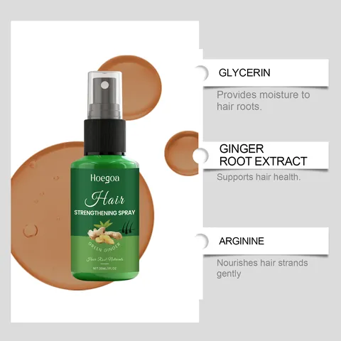 HOEGOA Ginger Hair Strengthening Spray Nourishing Scalp Essence Serum For Healthier Fuller Looking Hair Daily Use Hair Care Treatment
