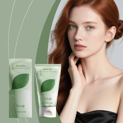 Hoygi Centella Asiatica Hydraterende Gezichtsreiniger Groene Klei Poriën Zuiverende Zachte Face Wash Voor Huidverzachting