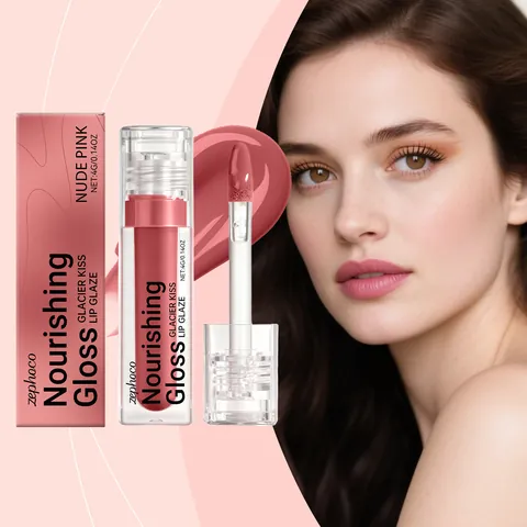 zephoco Nude Pink Lucidalabbra Idratante Rimpolpante a Lunga Durata Smalto per Labbra da Donna Trucco Quotidiano