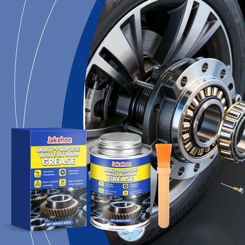JAKEHOE Multi-purpose White Lithium Grease 100g With Brush Rust Prevention Lubricant For Gears Chains Hinges Maintenance