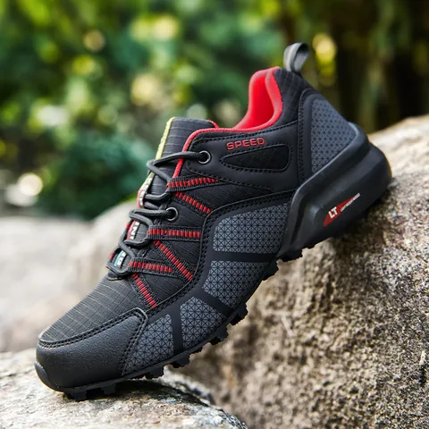 Men's Lightweight Breathable Hiking Shoes Outdoor Non-slip Trekking Sneakers Fashion Athletic Walking Shoes Large Size 40-47