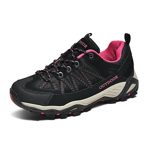 Scarpe da Trekking Unisex Traspiranti in Pelle Scamosciata e Rete Resistenti all'Usura Leggere Basse Sneaker da Escursionismo Outdoor per Uomo Donna