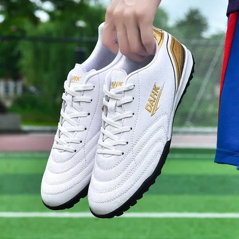 Professional TF Turf Soccer Shoes For Men Women Kids Breathable Synthetic Leather Football Boots Anti-Slip Training Athletic Sneakers