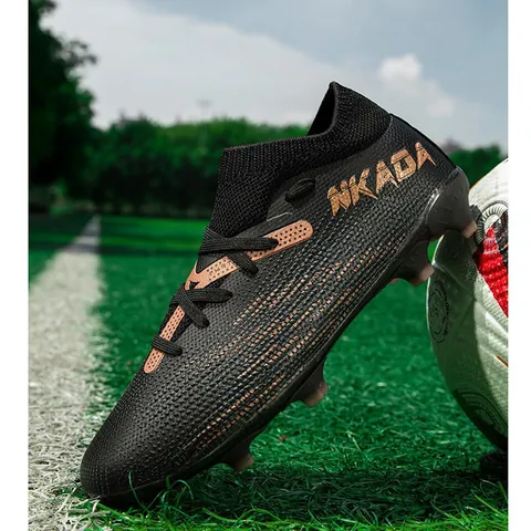 Professional Soccer Shoes For Men Women Fly-knit Breathable Training Cleats Turf Ground Non-slip Athletic Football Sneakers