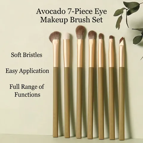 Avocado Green Eye Makeup Brushes Professional Synthetic Bristles Eyeshadow Blending Nose Shadow Concealer Detail Brush Beauty Tools For Women
